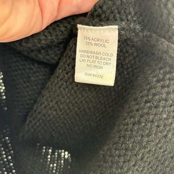 Two Sisters Rainbow Fair Isle Open Front Cardigan Sweater Tasseled Hem Size S/M - Picture 6 of 9